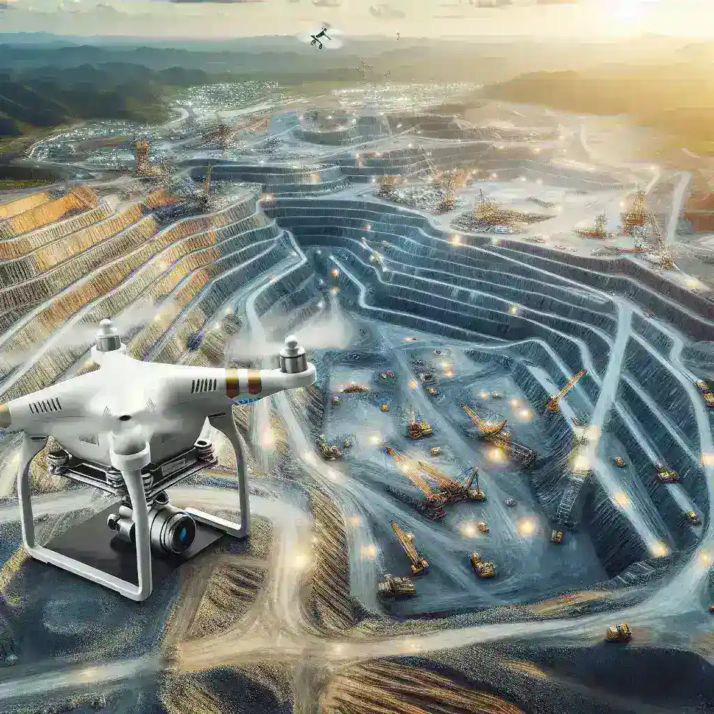 Indústrias usam drones para mapear minas a céu aberto